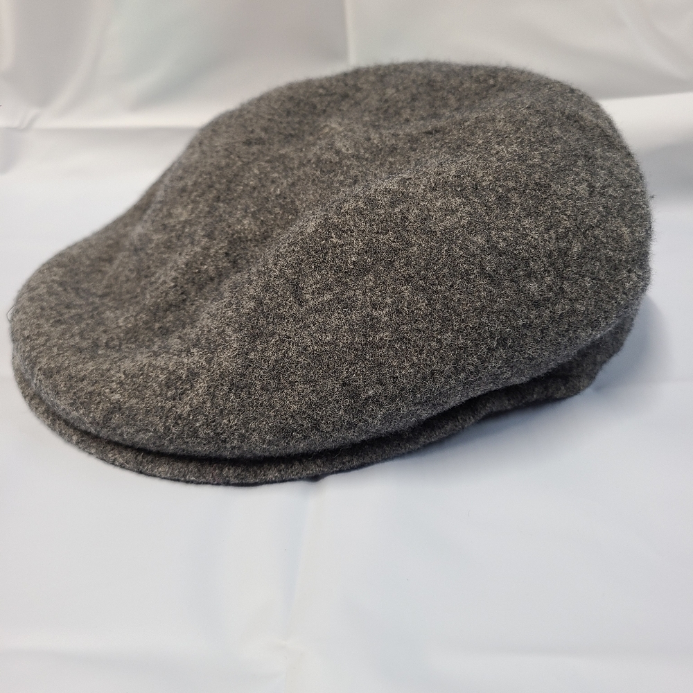 100% Wool Newsboy Hat Cap Gray